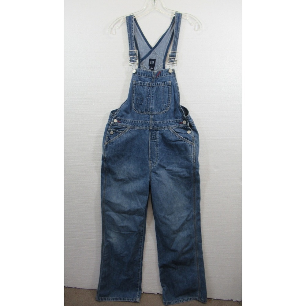 Vintage Y2K GAP Denim Bib Overalls Women Small Blue 100% Cotton